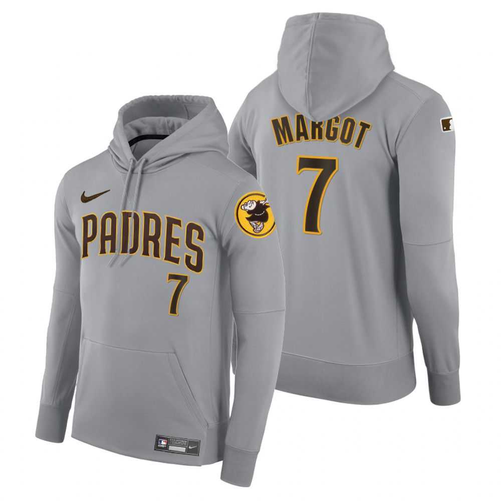 Men Pittsburgh Pirates 7 Margot gray road hoodie 2021 MLB Nike Jerseys